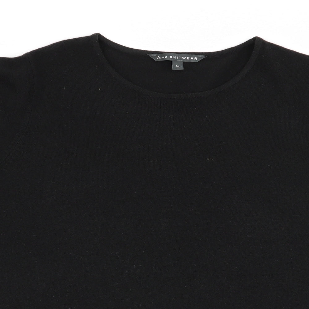 bonmarche Womens Black   Basic T-Shirt Size 16