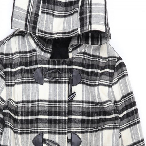 jess Womens Multicoloured Check  Overcoat Coat Size 16