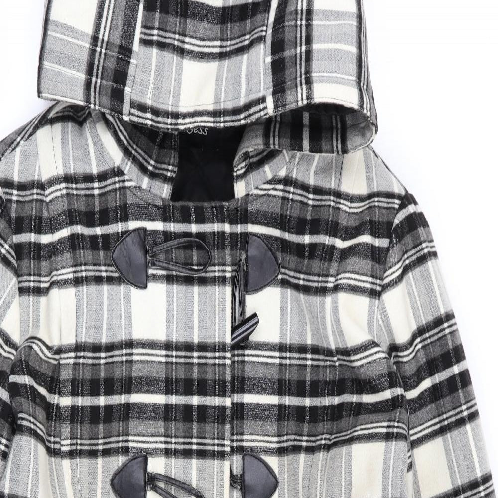 jess Womens Multicoloured Check  Overcoat Coat Size 16
