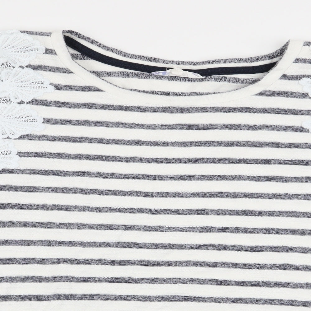 Falmer Heritage Womens Multicoloured Striped  Basic T-Shirt Size 16