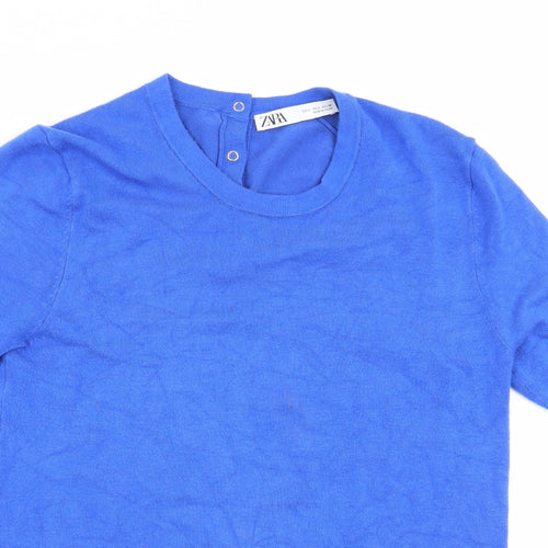 Zara Womens Blue   Basic T-Shirt Size 14