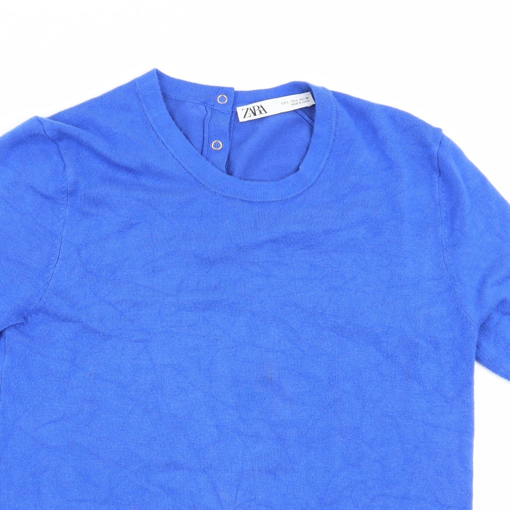 Zara Womens Blue   Basic T-Shirt Size 14