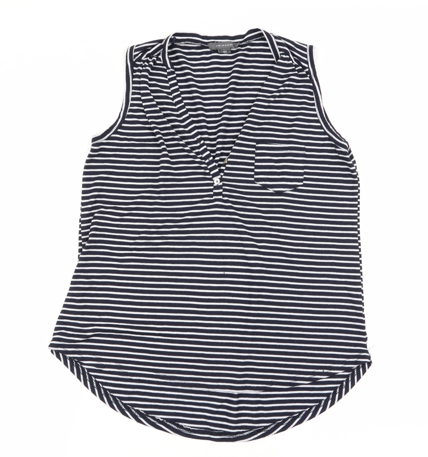 Primark Womens Multicoloured Striped  Basic Tank Size 12