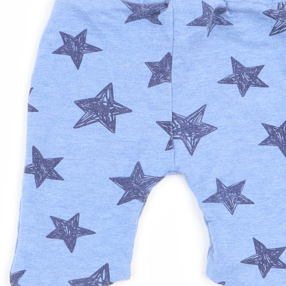 Lullaby Boys Blue Geometric  Capri Trousers Size 0-3 Months  - shorts
