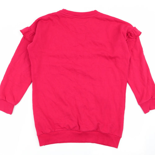 F&F Girls Red   Pullover Jumper Size 11-12 Years  - christmas