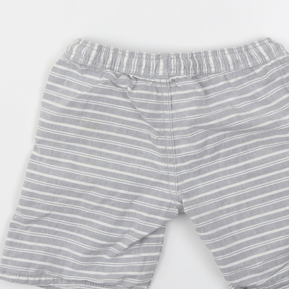 Matalan Boys Grey Striped  Chino Shorts Size 2-3 Years
