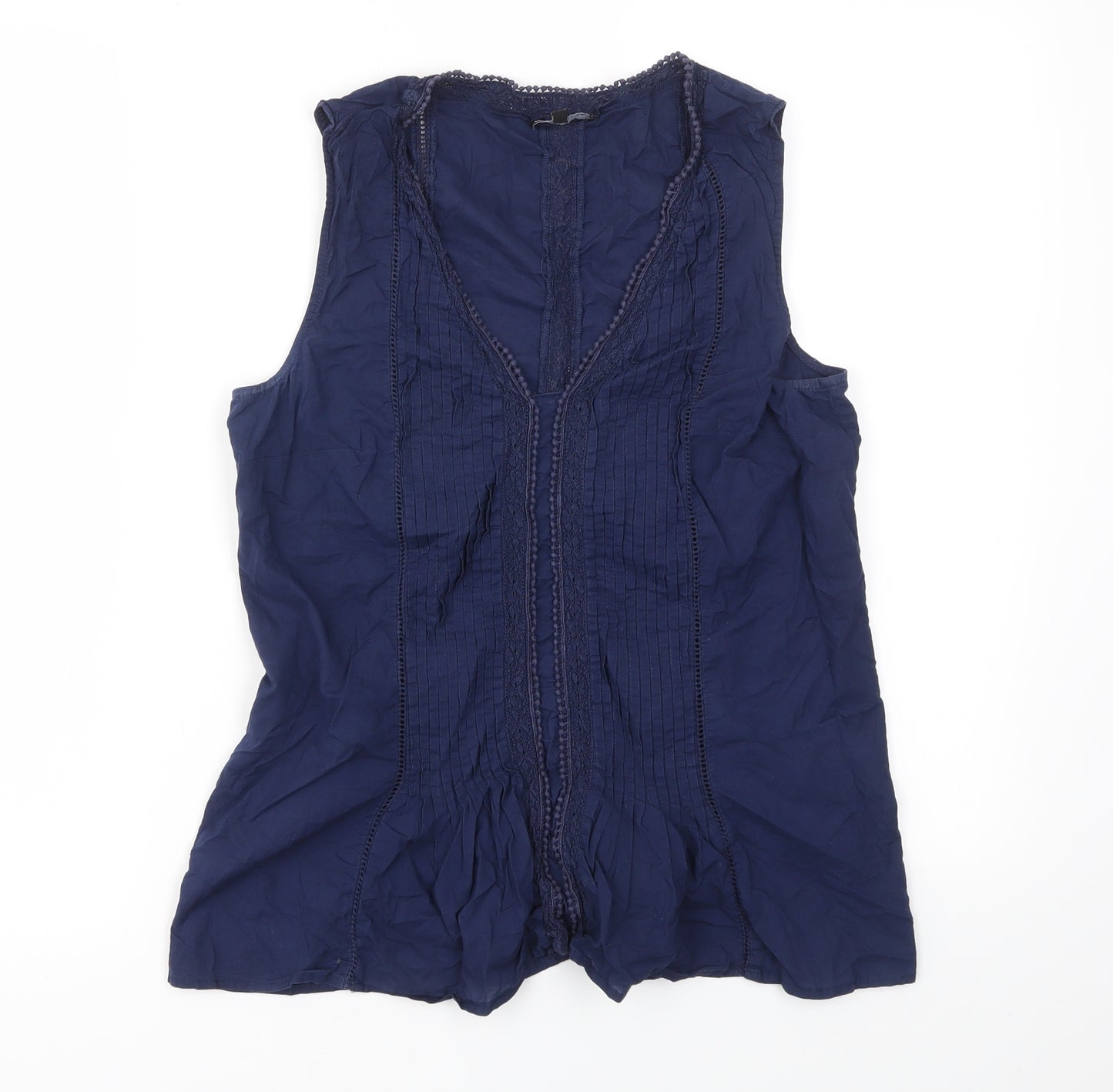 Warehouse Womens Blue   Basic T-Shirt Size 12