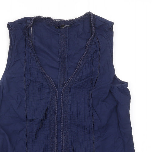 Warehouse Womens Blue   Basic T-Shirt Size 12