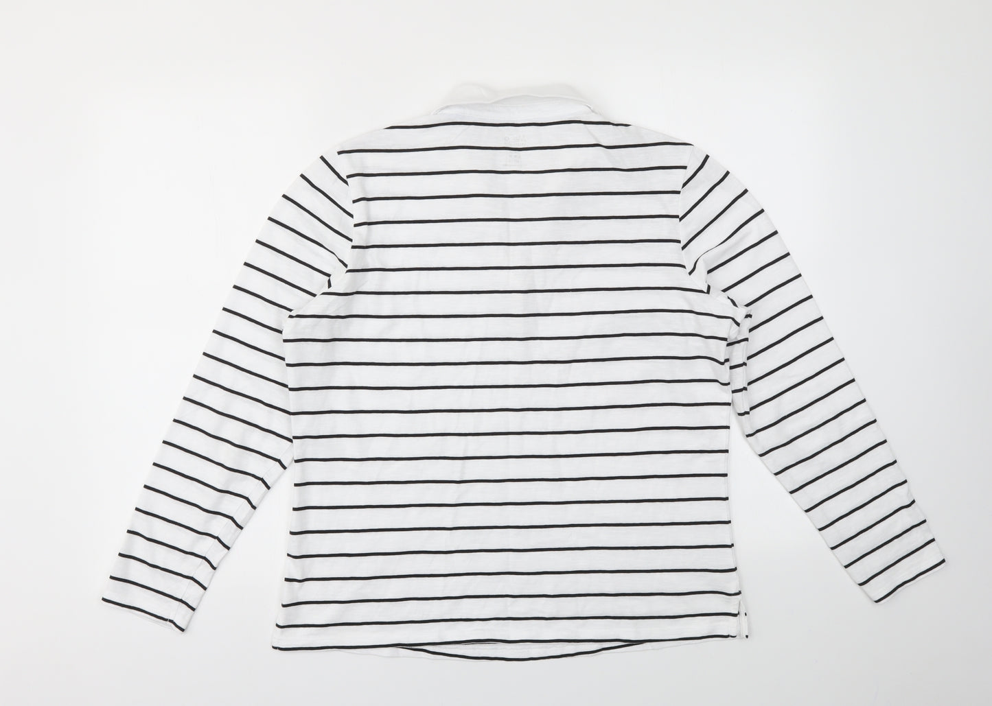 M&Co Womens Multicoloured Striped  Basic T-Shirt Size 14
