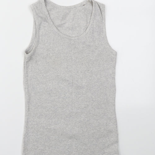 M&S Girls Grey   Basic T-Shirt Size 11-12 Years