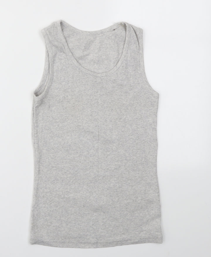 M&S Girls Grey   Basic T-Shirt Size 11-12 Years