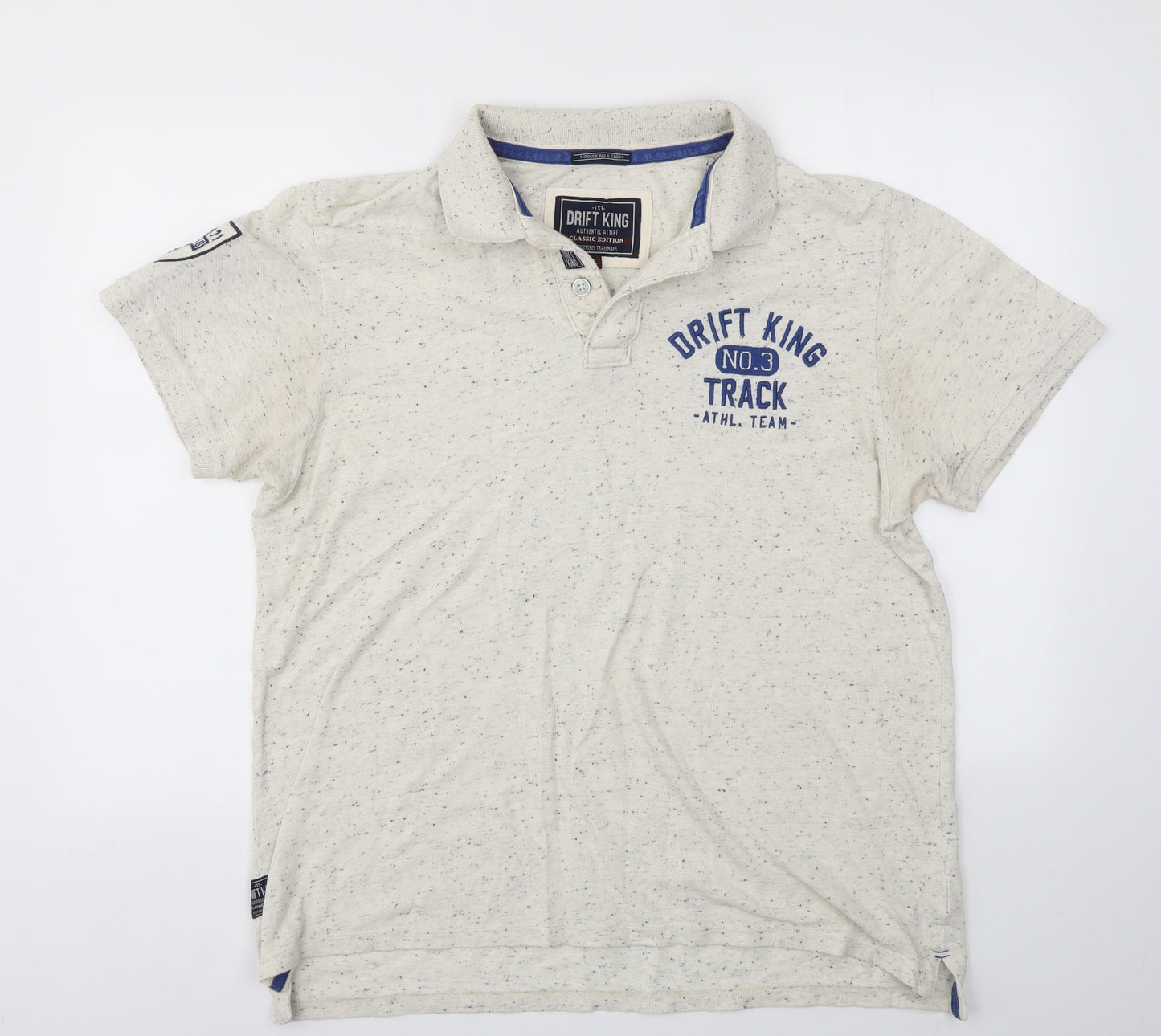 DRIFT KING  Mens Ivory    T-Shirt Size L