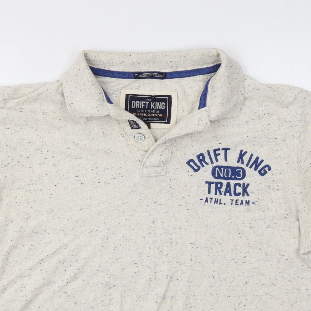 DRIFT KING  Mens Ivory    T-Shirt Size L