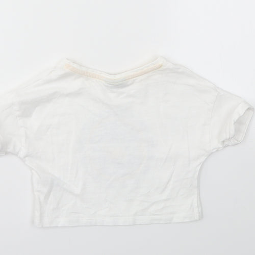 Matalan Girls White   Basic T-Shirt Size 6 Years