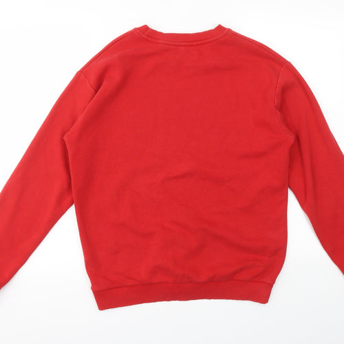TOPSHOP  Womens Red Geometric  Pullover Jumper Size S