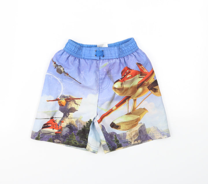 Disney Boys Multicoloured Geometric Sweat Shorts Size 4 Years