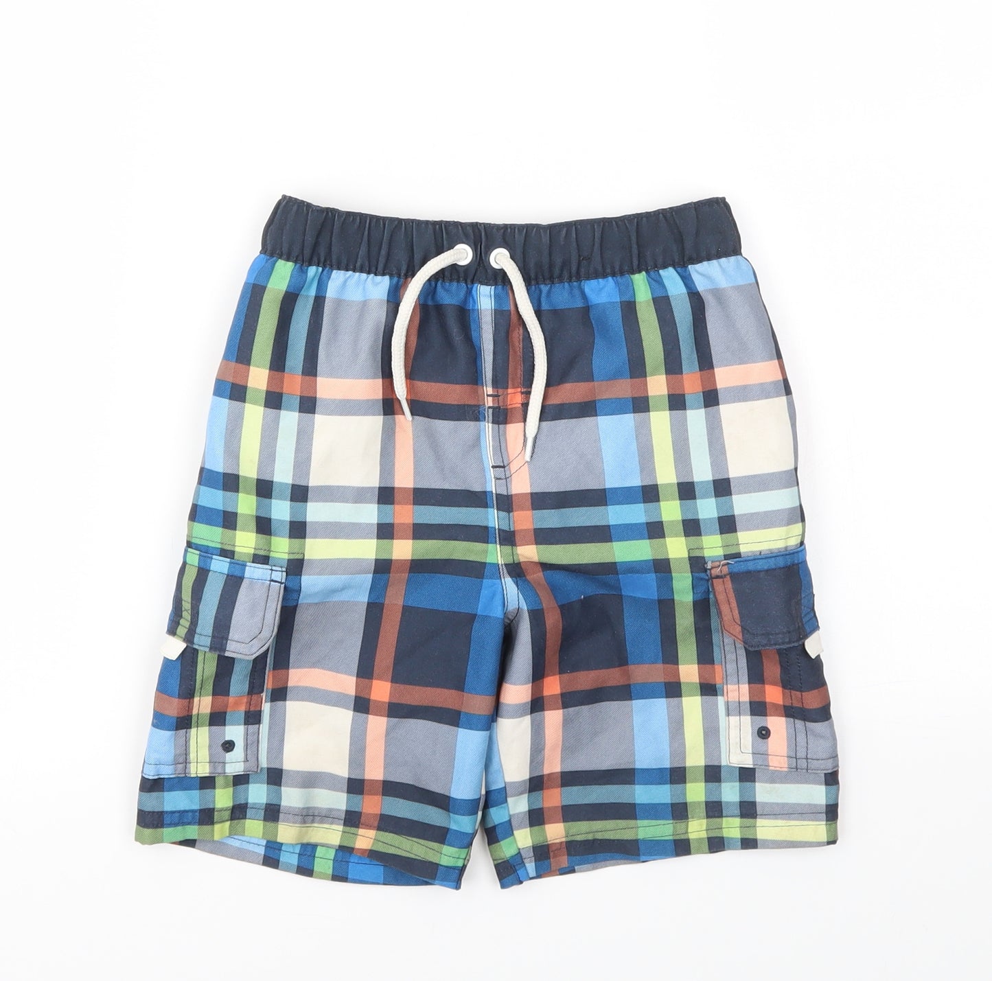 George Boys Multicoloured Check  Sweat Shorts Size 3-4 Years