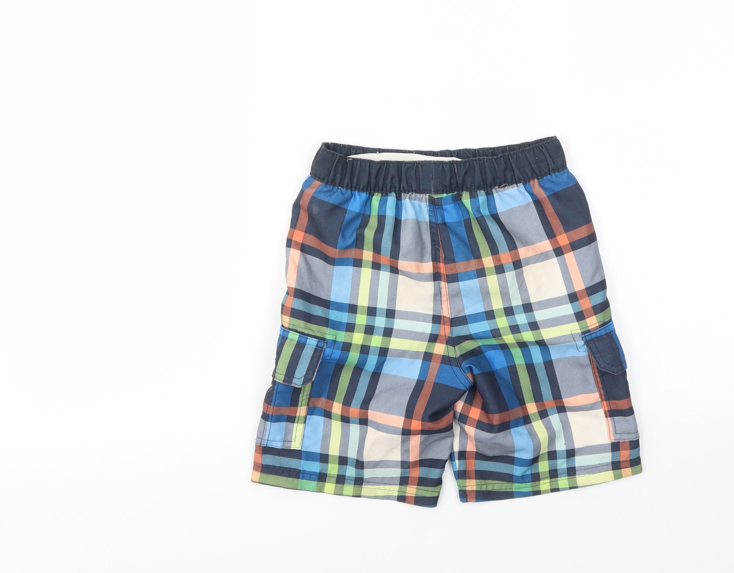 George Boys Multicoloured Check  Sweat Shorts Size 3-4 Years