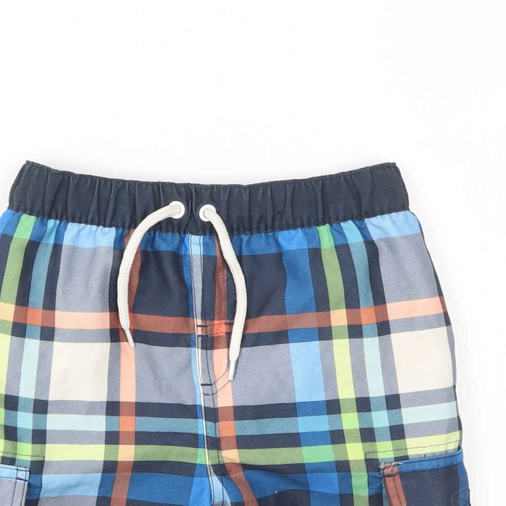 George Boys Multicoloured Check  Sweat Shorts Size 3-4 Years