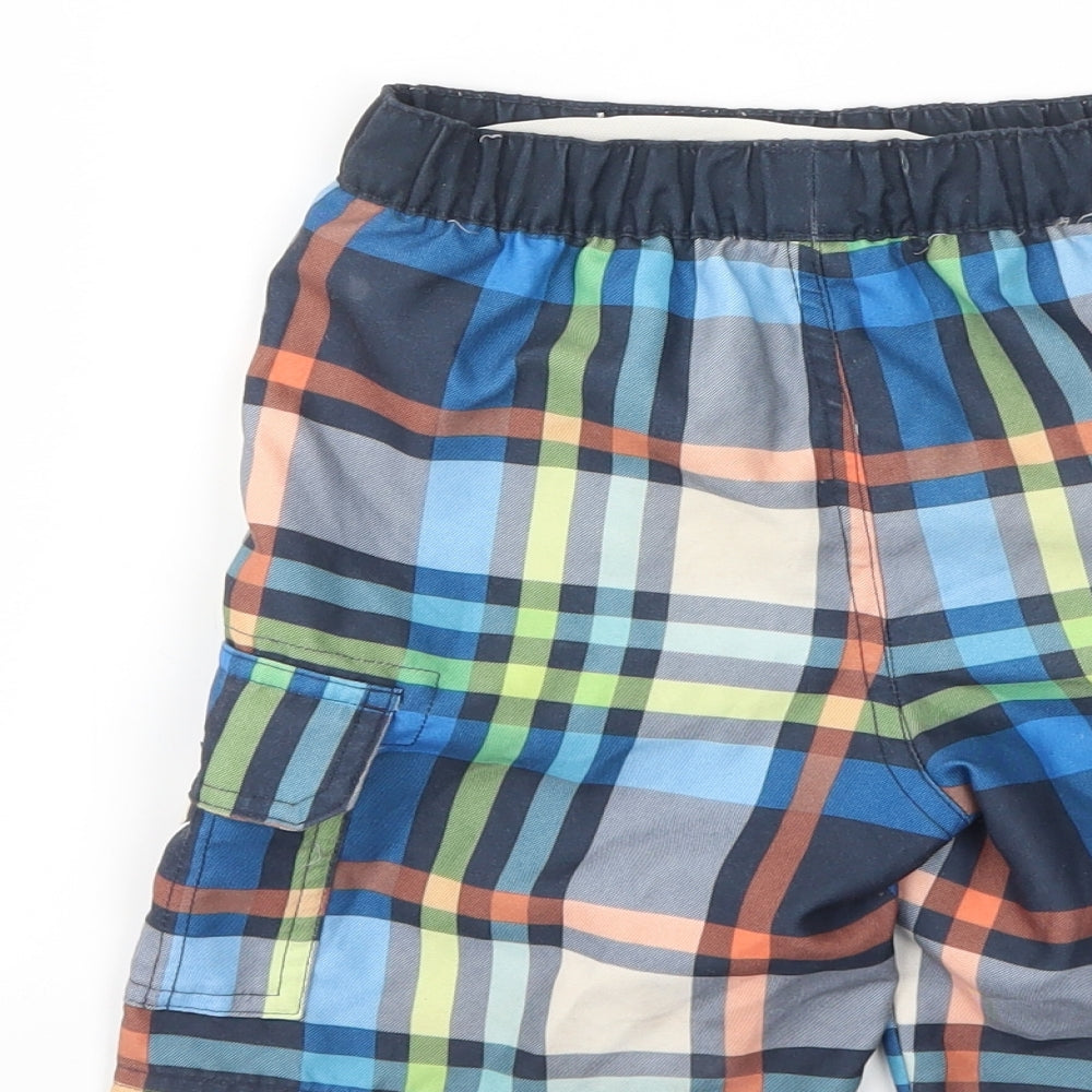 George Boys Multicoloured Check  Sweat Shorts Size 3-4 Years