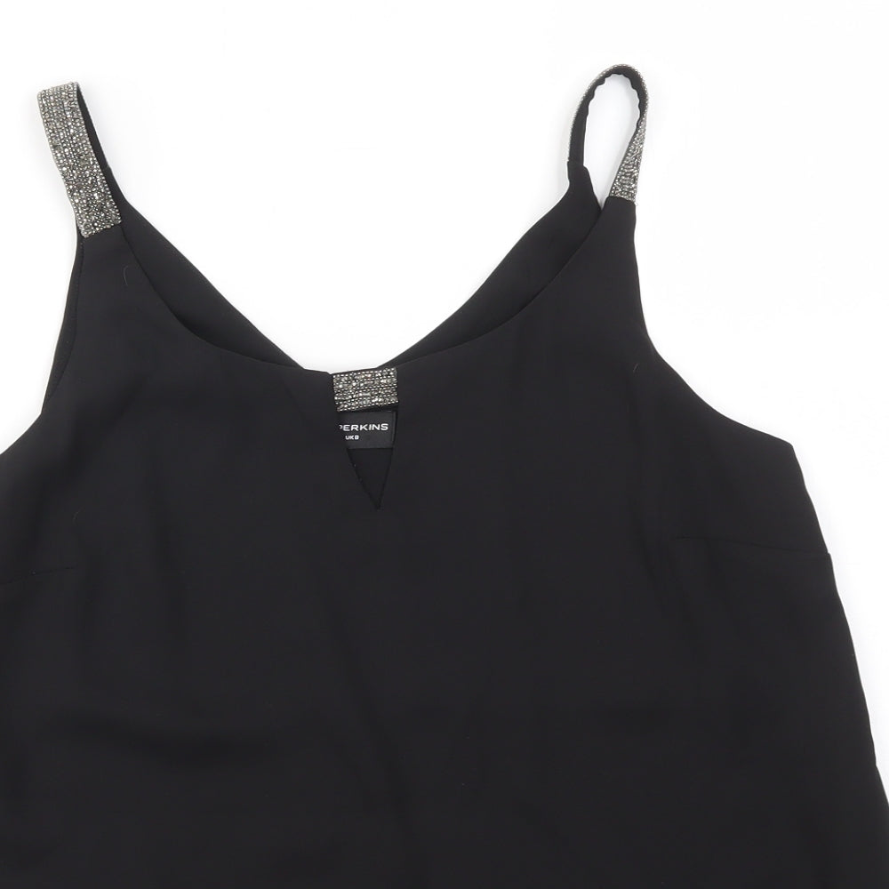 Dorothy Perkins Womens Black   Basic Blouse Size 8