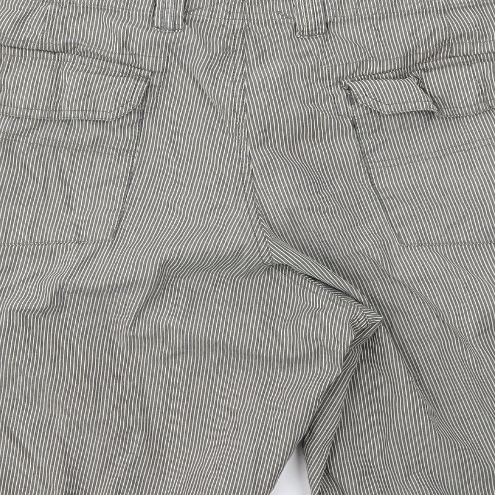 M&S Mens Green Striped  Chino Shorts Size 42 in