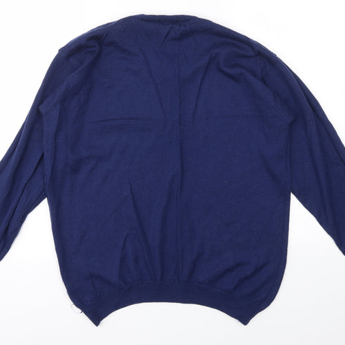 PETER GRIBBY Mens Blue   Pullover Sweatshirt Size L