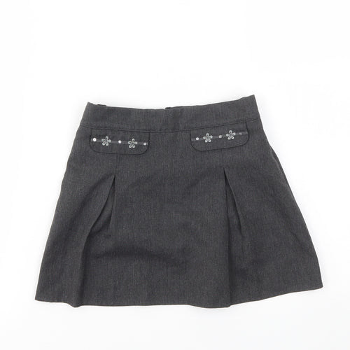 M&S Girls Grey   A-Line Skirt Size 3-4 Years