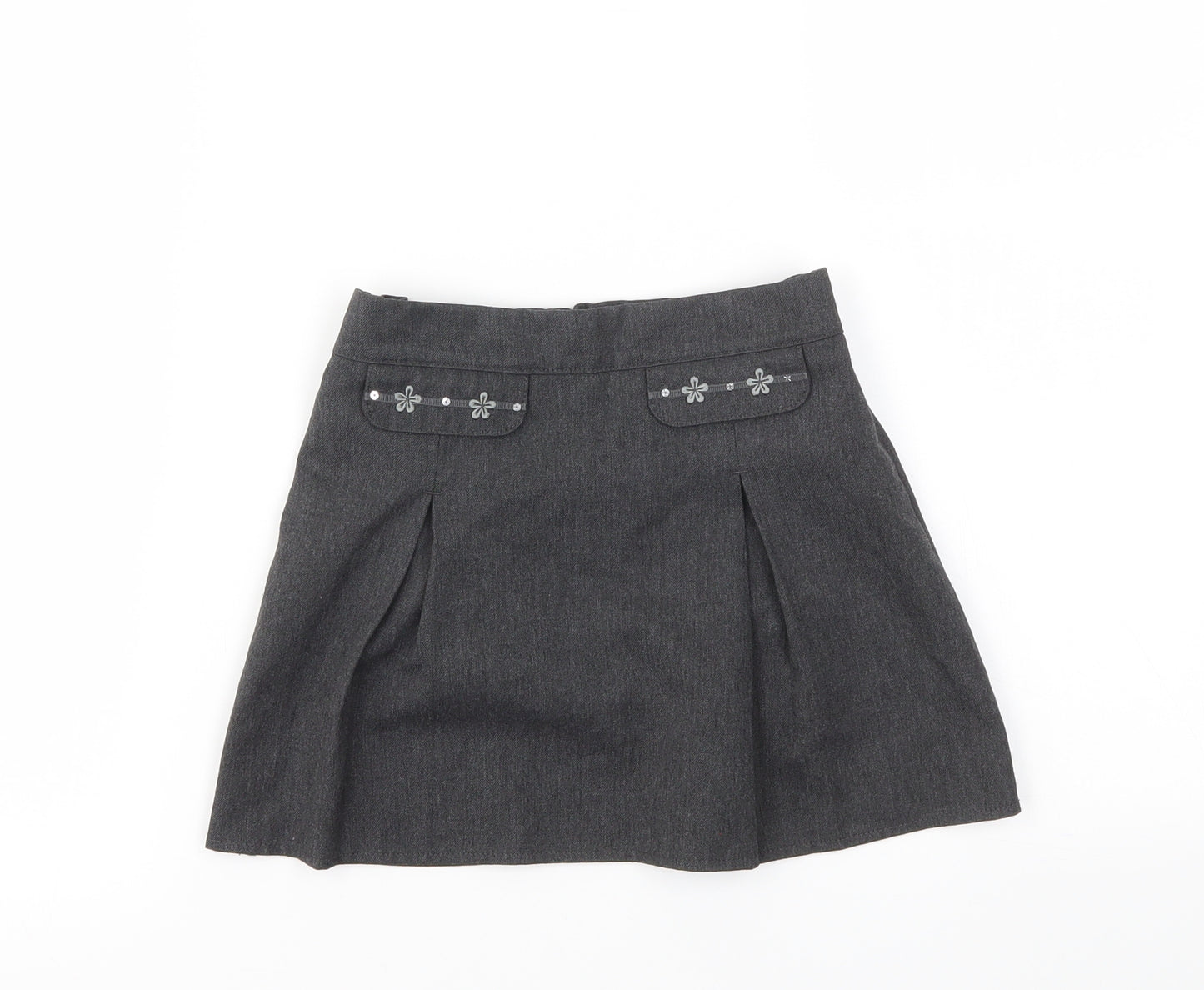 M&S Girls Grey   A-Line Skirt Size 3-4 Years