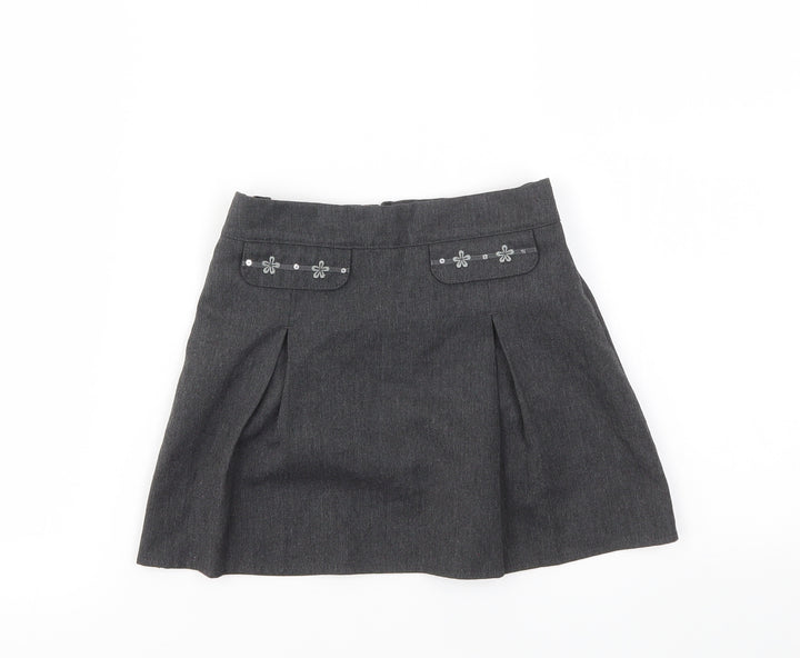 M&S Girls Grey   A-Line Skirt Size 3-4 Years