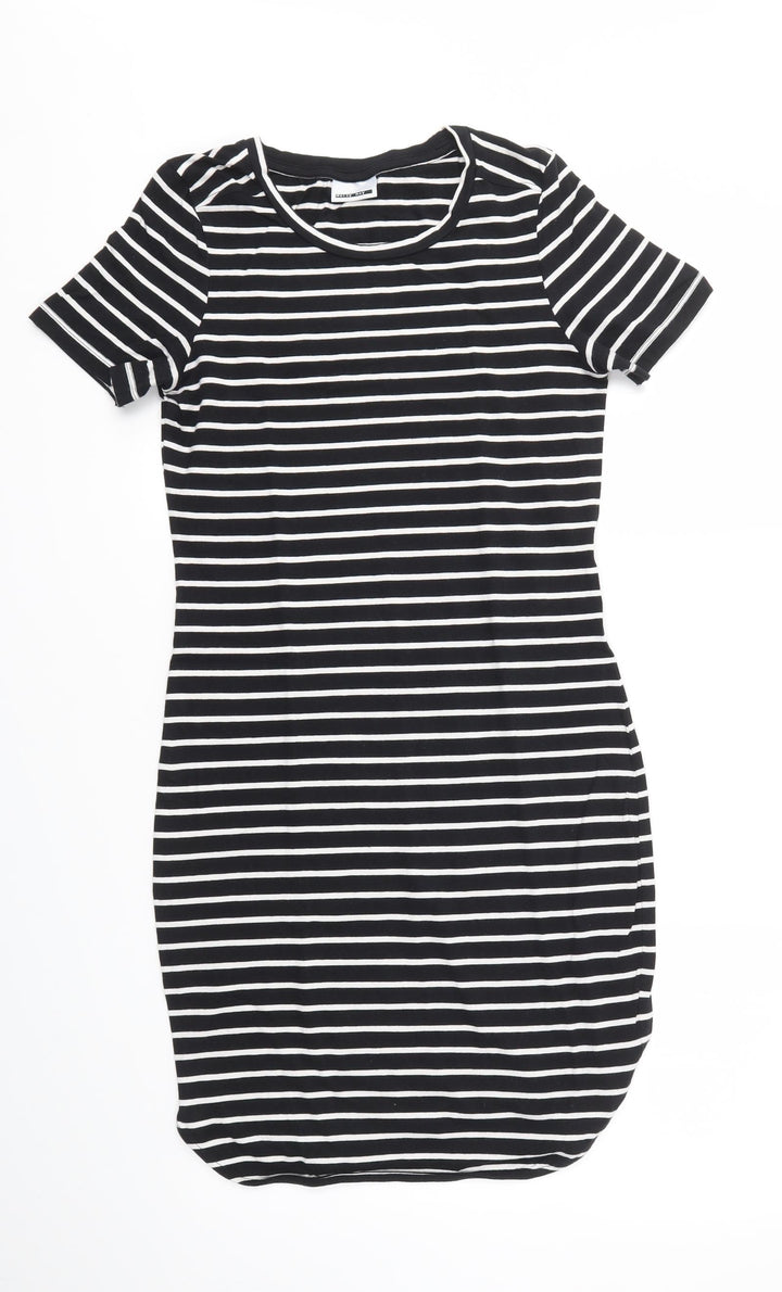 NOISY MAY Womens Black Striped Fit & Flare Size XS