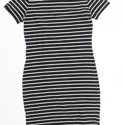 NOISY MAY  Womens Black Striped  Fit & Flare  Size XS
