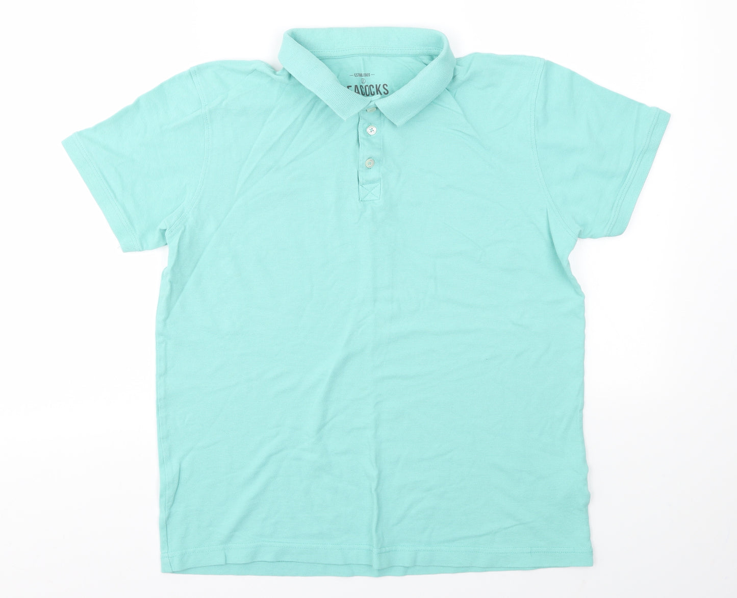 Peacocks Mens Blue    Polo Size M