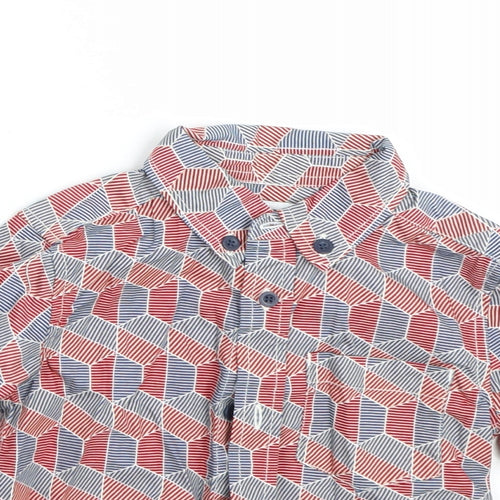 Bows & arrows Boys Red Geometric  Basic Button-Up Size 2-3 Years