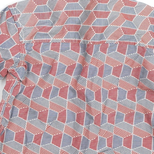 Bows & arrows Boys Red Geometric  Basic Button-Up Size 2-3 Years