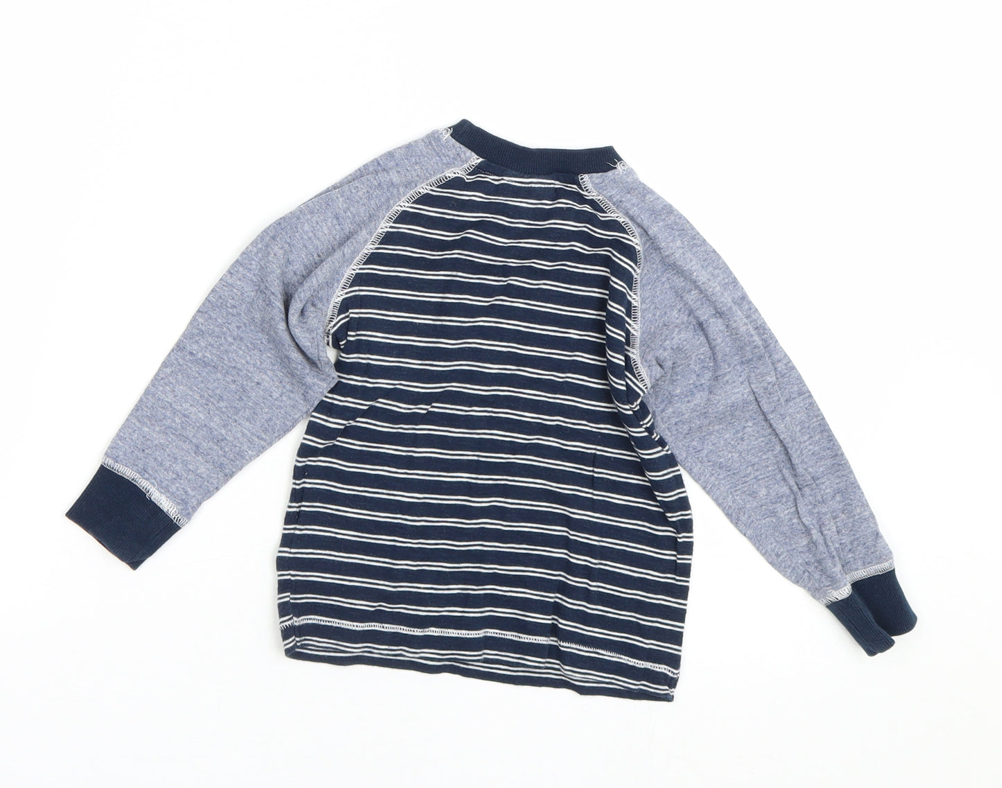 NEXT Boys Blue Striped  Basic T-Shirt Size 2-3 Years