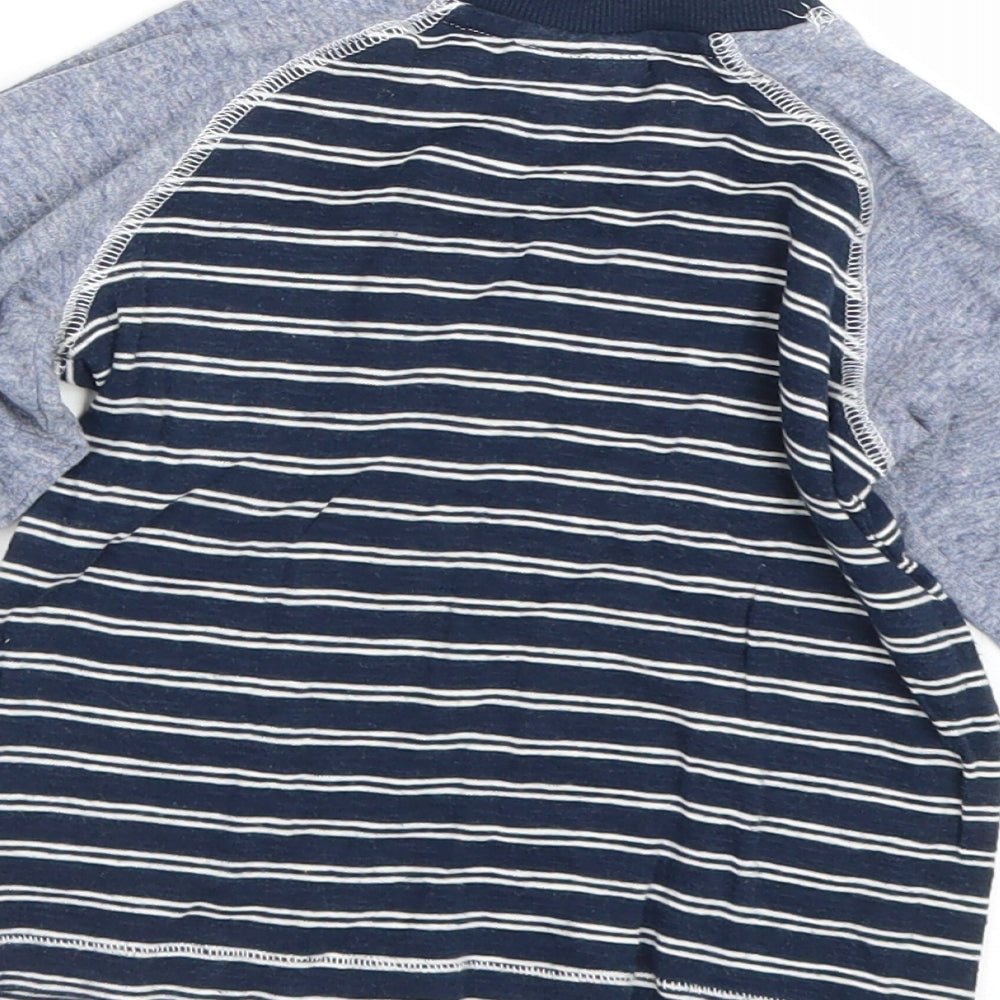 NEXT Boys Blue Striped  Basic T-Shirt Size 2-3 Years