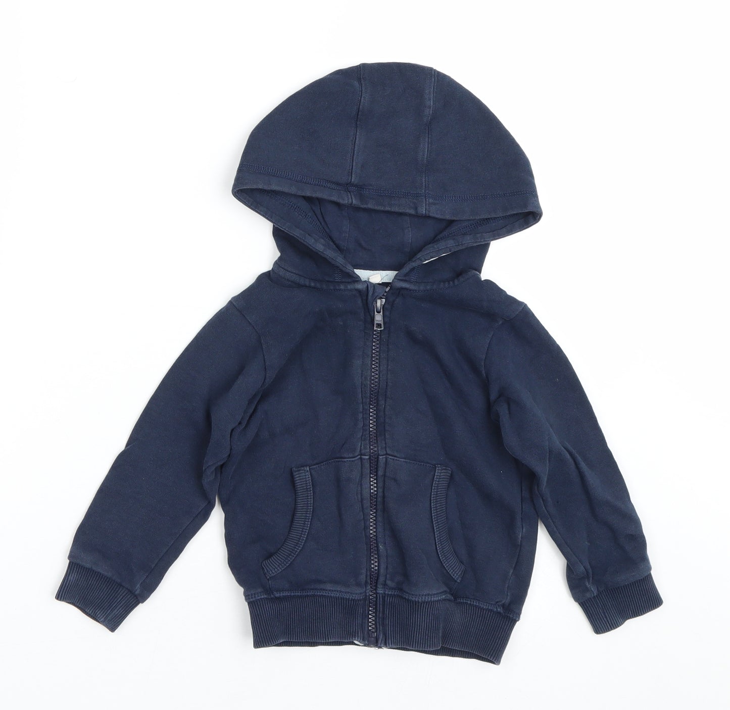 M&S Boys Blue   Pullover Hoodie Size 2-3 Years