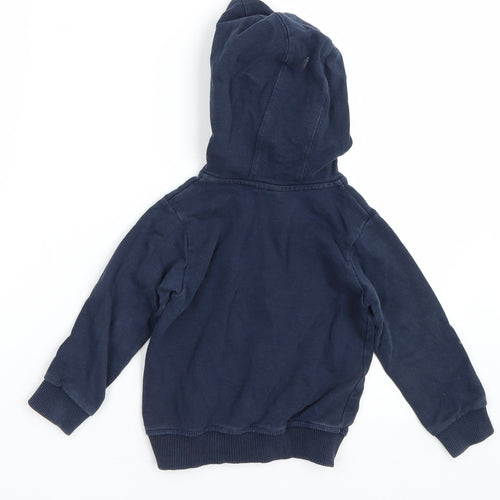 M&S Boys Blue   Pullover Hoodie Size 2-3 Years