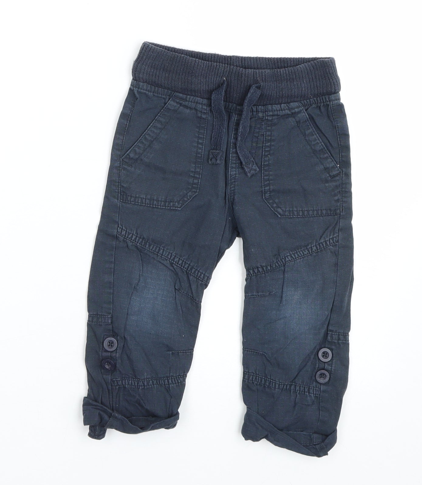 F&F Boys Blue   Cargo Trousers Size 2-3 Years