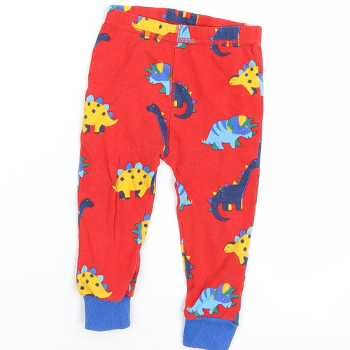 NEXT Boys Red Animal Print  Cami Pyjama Pants Size 12-18 Months  - dinosaurs