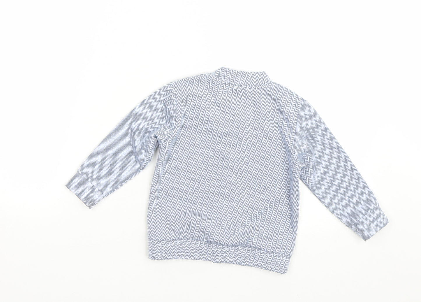 River Island Boys Blue Herringbone  Jacket Coat Size 9-12 Months