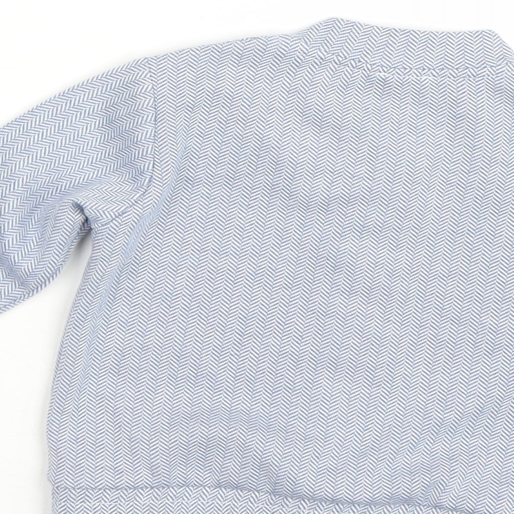 River Island Boys Blue Herringbone  Jacket Coat Size 9-12 Months