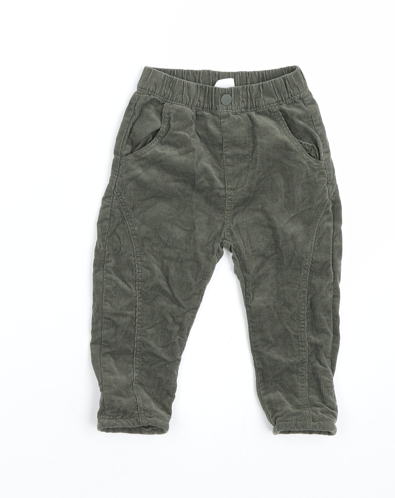 Zara Boys Green  Corduroy Capri Trousers Size 18-24 Months