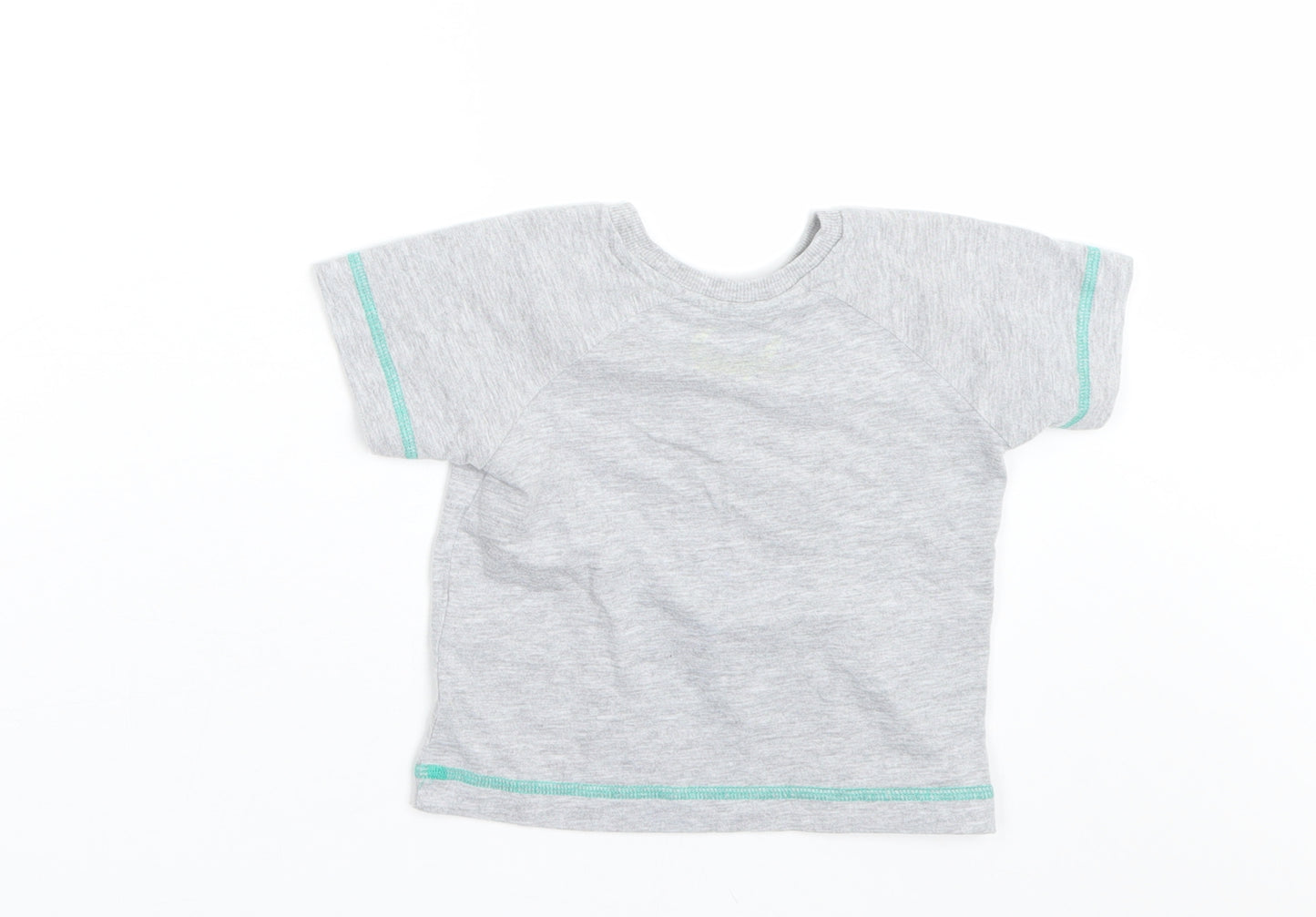 Matalan Boys Grey   Basic T-Shirt Size 9-12 Months  - crocodile