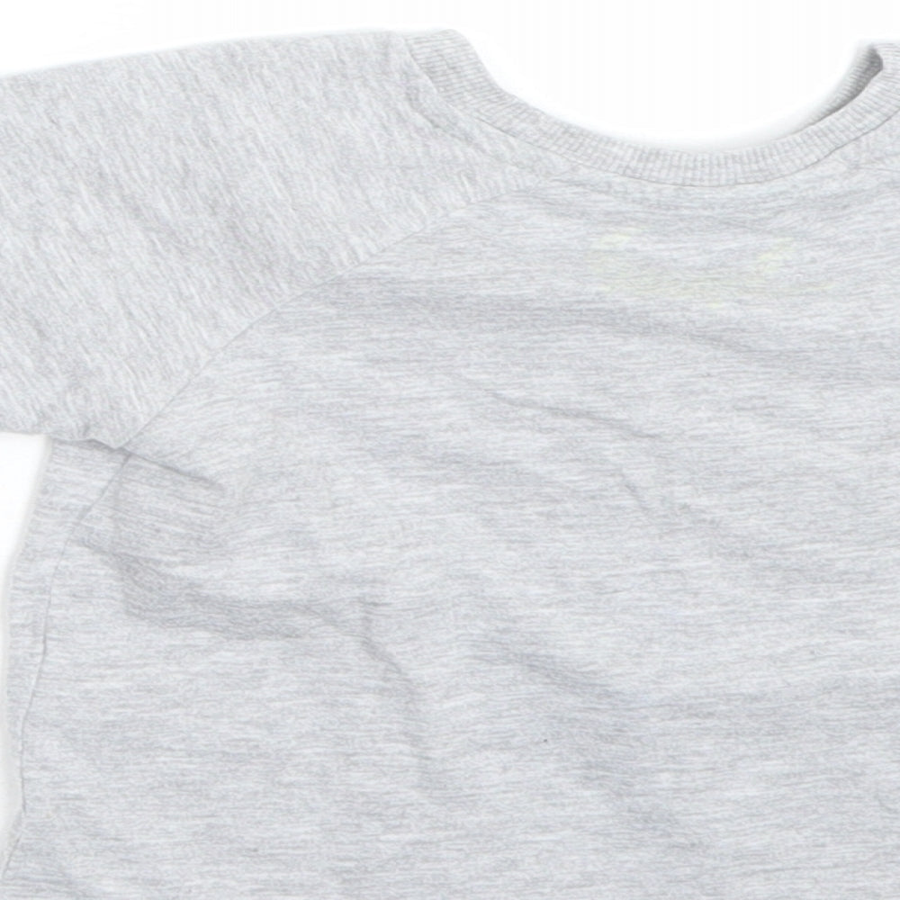Matalan Boys Grey   Basic T-Shirt Size 9-12 Months  - crocodile