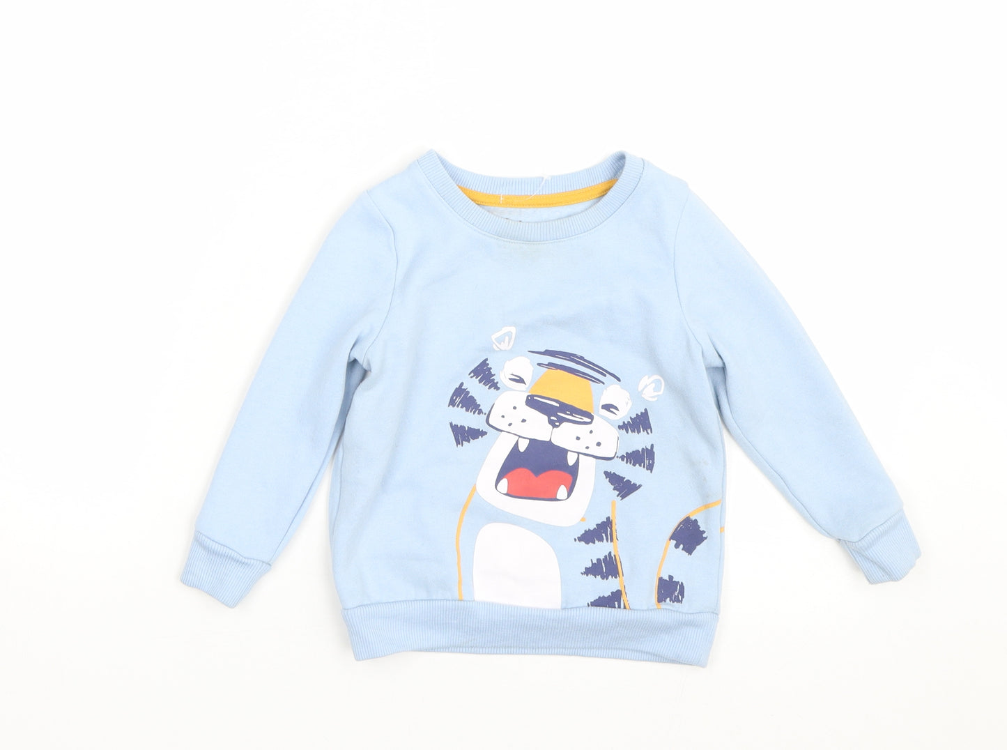 Nutmeg Boys Blue   Pullover Jumper Size 18-24 Months  - Tiger