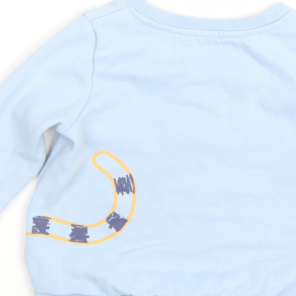 Nutmeg Boys Blue   Pullover Jumper Size 18-24 Months  - Tiger