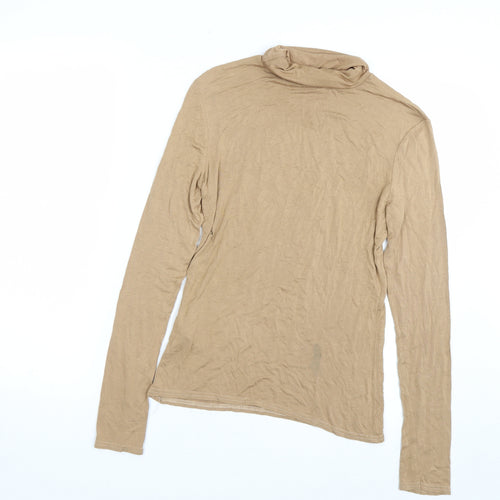 M&S Womens Brown   Basic T-Shirt Size 10