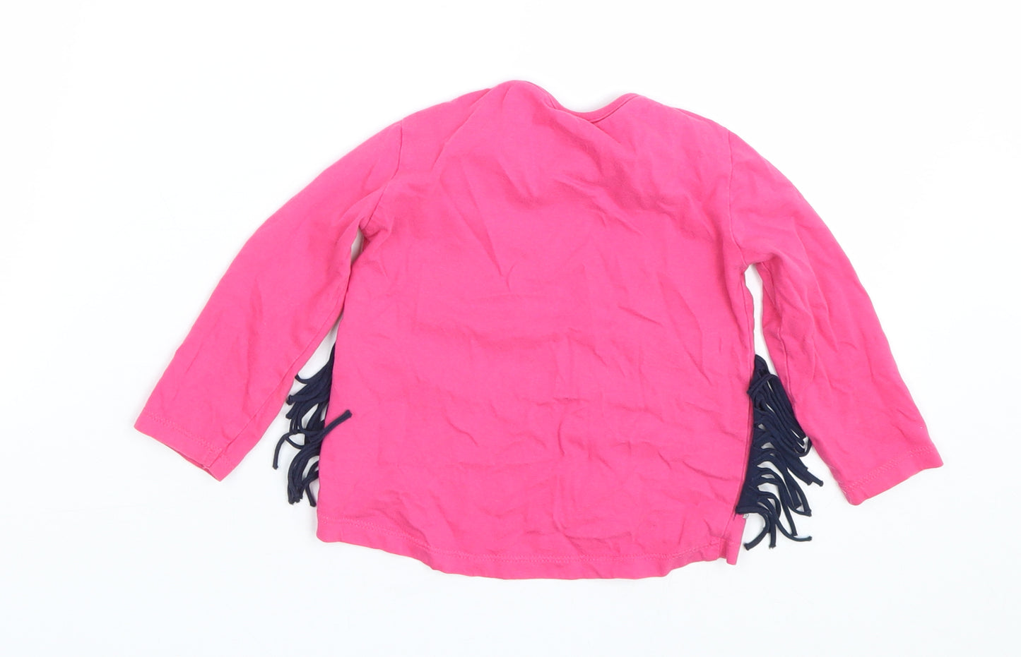 Bluezoo Girls Pink   Basic T-Shirt Size 12-18 Months  - Zebra